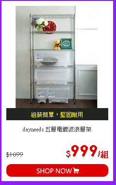 dayneeds 五層電鍍波浪層架