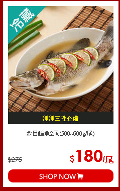 金目鱸魚2尾(500~600g/尾)