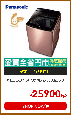 國際20KG變頻洗衣機NA-V200EBS-B