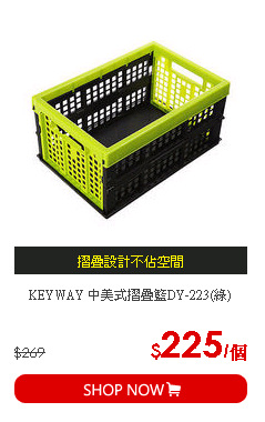 KEYWAY 中美式摺疊籃DY-223(綠)