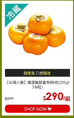 【台灣小農】精選脆甜富有柿6粒(250g±5%/粒)