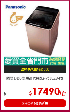 國際13KG變頻洗衣機NA-V130EB-PN