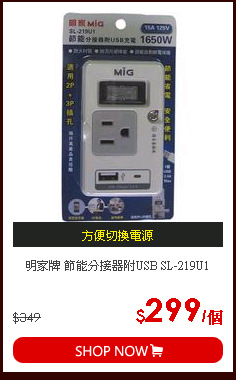 明家牌 節能分接器附USB SL-219U1