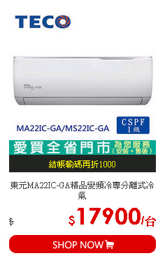 東元MA22IC-GA精品變頻冷專分離式冷氣
