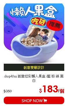shop4fun 創意炫彩懶人果盒 /藍 粉 綠 黑白