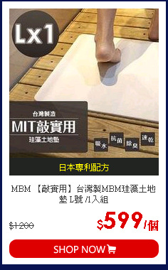 MBM 【敲實用】台灣製MBM珪藻土地墊 L號 /1入組