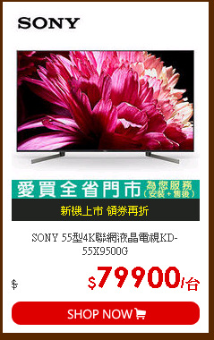SONY 55型4K聯網液晶電視KD-55X9500G