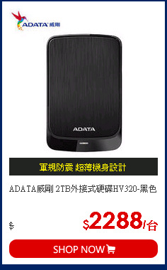 ADATA威剛 2TB外接式硬碟HV320-黑色