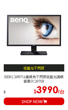 BENQ 28吋VA廣視角不閃屏低藍光護眼螢幕GC2870H