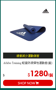 Adidas Training 輕量防滑彈性運動墊(藍)