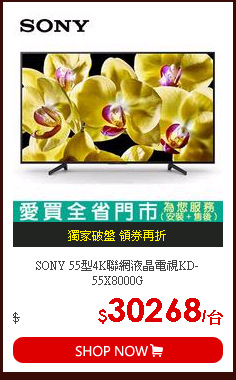 SONY 55型4K聯網液晶電視KD-55X8000G