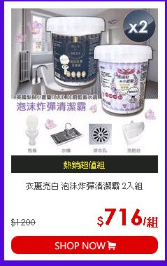 衣麗亮白 泡沫炸彈清潔霸 2入組