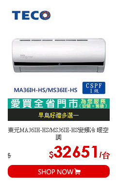 東元MA36IH-HS/MS36IE-HS變頻冷 暖空調
