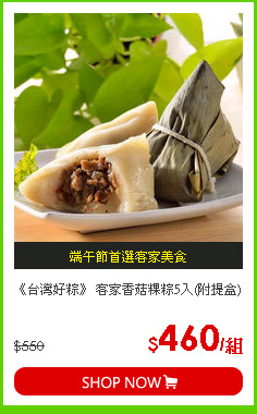 《台灣好粽》 客家香菇粿粽5入(附提盒)