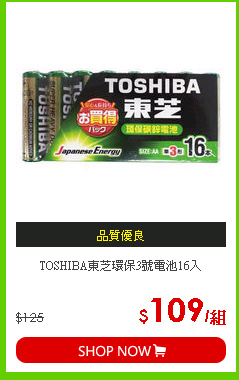 TOSHIBA東芝環保3號電池16入