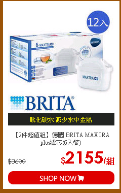 【2件超值組】德國 BRITA MAXTRA plus濾芯(6入裝)