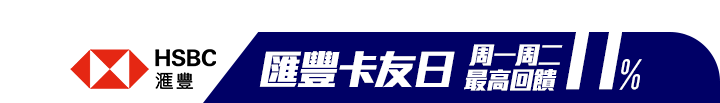 匯豐卡友日(周一周二)最高回饋11%
