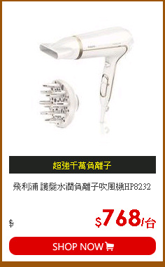 飛利浦 護髮水潤負離子吹風機HP8232