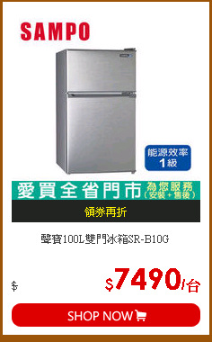 聲寶100L雙門冰箱SR-B10G