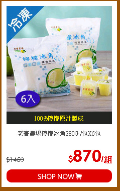 老實農場檸檬冰角280G /包X6包