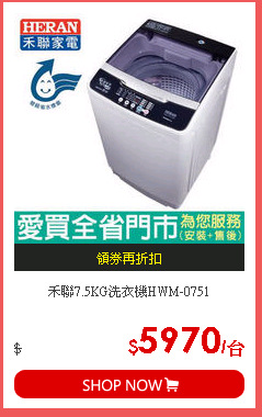 禾聯7.5KG洗衣機HWM-0751