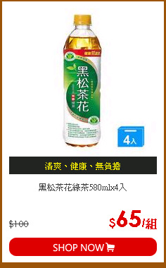 黑松茶花綠茶580mlx4入