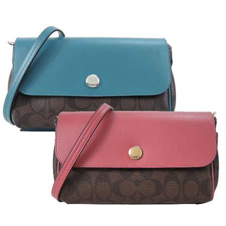 COACH 
雙面翻蓋皮革兩用包